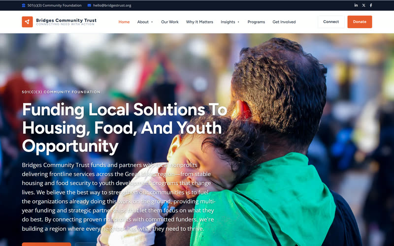 Foundation website design example
